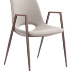 Zuo Desi Dining Chair (Set of 2) Beige & Walnut
