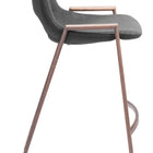 Zuo Desi Counter Stool (Set of 2) Black & Walnut