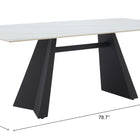 Zuo Inky Dining Table White