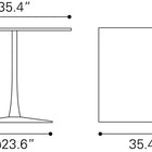 Zuo Molly Dining Table Brown