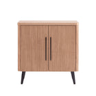 Manhattan Comfort Jodie Mid-Century Modern 31" Fluted Accent Cabinet in Maple