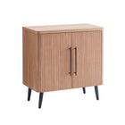 Manhattan Comfort Jodie Mid-Century Modern 31" Fluted Accent Cabinet in Maple
