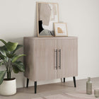 Manhattan Comfort Jodie Mid-Century Modern 31" Fluted Accent Cabinet in Whitewashed Oak