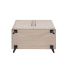 Manhattan Comfort Jodie Mid-Century Modern 31" Fluted Accent Cabinet in Whitewashed Oak
