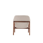 Manhattan Comfort Miller Mid-Century Modern Linen Weave Accent Armchair in Cream