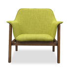 Manhattan Comfort Miller Mid-Century Modern Linen Weave Accent Armchair in Green