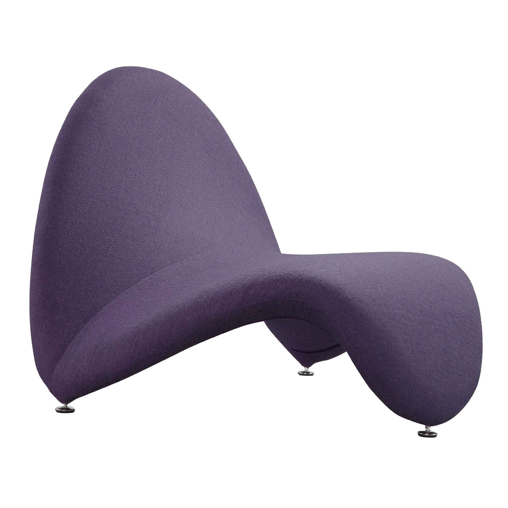 Manhattan Comfort MoMa Modern Wool Blend Accent Chair in Purple