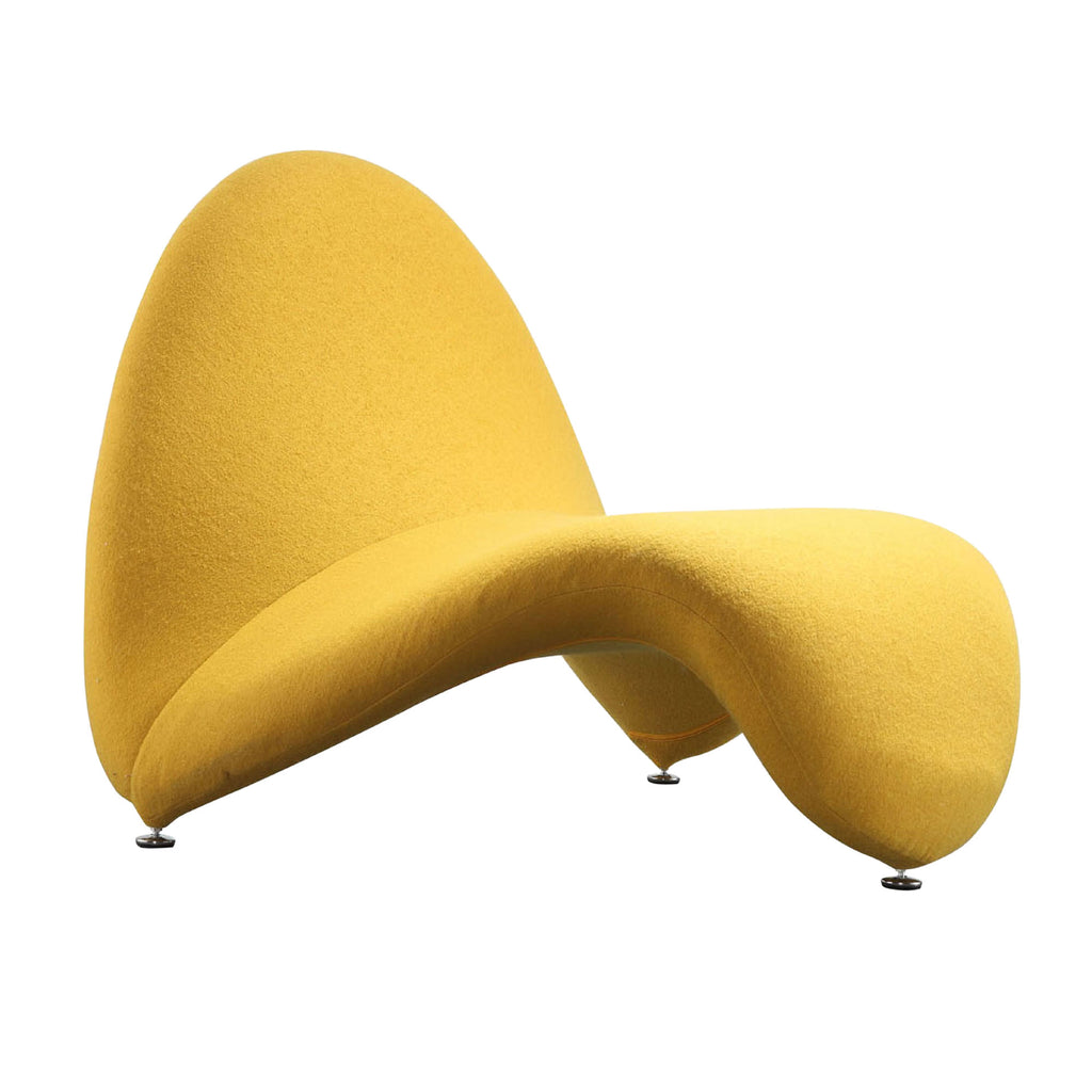 Manhattan Comfort MoMa Modern Wool Blend Accent Chair in Yellow