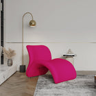 Manhattan Comfort Rosebud Modern Wool Blend Accent Chair in Fuchsia