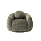 Manhattan Comfort Tribeca Mid-Century Modern Chenille Lounge Chair in Olive Green