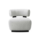 Manhattan Comfort Bartow Mid-Century Modern Upholstered Lounge Chair in Ivory Multi