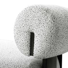 Manhattan Comfort Bartow Mid-Century Modern Upholstered Lounge Chair in Ivory Multi
