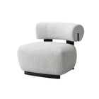 Manhattan Comfort Bartow Mid-Century Modern Upholstered Lounge Chair in Ivory Multi