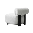 Manhattan Comfort Bartow Mid-Century Modern Upholstered Lounge Chair in Ivory Multi