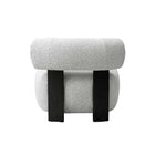 Manhattan Comfort Bartow Mid-Century Modern Upholstered Lounge Chair in Ivory Multi