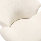 Manhattan Comfort Tulip Modern Velvet Swivel Lounge Chair in White