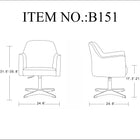 Manhattan Comfort Pelo Modern Vegan Leather Swivel Lounge Chair in White