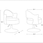 Manhattan Comfort Bopper Modern Vegan Leather Swivel Lounge Chair in White