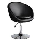 Manhattan Comfort Hopper Modern Upholstered Swivel Lounge Chair in Black