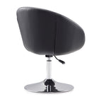 Manhattan Comfort Hopper Modern Upholstered Swivel Lounge Chair in Black
