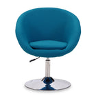 Manhattan Comfort Hopper Modern Upholstered Swivel Lounge Chair in Blue