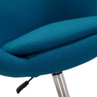 Manhattan Comfort Hopper Modern Upholstered Swivel Lounge Chair in Blue