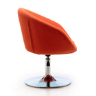 Manhattan Comfort Hopper Modern Upholstered Swivel Lounge Chair in Orange