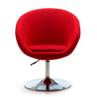 Manhattan Comfort Hopper Modern Upholstered Swivel Lounge Chair in Red