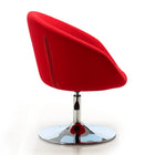 Manhattan Comfort Hopper Modern Upholstered Swivel Lounge Chair in Red