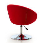 Manhattan Comfort Hopper Modern Upholstered Swivel Lounge Chair in Red