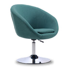 Manhattan Comfort Hopper Modern Upholstered Swivel Lounge Chair in Teal