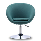 Manhattan Comfort Hopper Modern Upholstered Swivel Lounge Chair in Teal