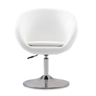 Manhattan Comfort Hopper Modern Upholstered Swivel Lounge Chair in White