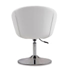 Manhattan Comfort Hopper Modern Upholstered Swivel Lounge Chair in White