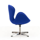 Manhattan Comfort Raspberry Modern Upholstered Swivel Lounge Chair in Blue