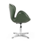 Manhattan Comfort Raspberry Modern Upholstered Swivel Lounge Chair in Forest Green