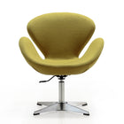 Manhattan Comfort Raspberry Modern Upholstered Swivel Lounge Chair in Green