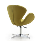 Manhattan Comfort Raspberry Modern Upholstered Swivel Lounge Chair in Green