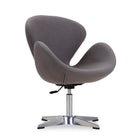 Manhattan Comfort Raspberry Modern Upholstered Swivel Lounge Chair in Gray