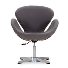 Manhattan Comfort Raspberry Modern Upholstered Swivel Lounge Chair in Gray