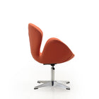 Manhattan Comfort Raspberry Modern Upholstered Swivel Lounge Chair in Orange - AC038-OR