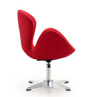 Manhattan Comfort Raspberry Modern Upholstered Swivel Lounge Chair in Red