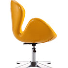 Manhattan Comfort Raspberry Modern Upholstered Swivel Lounge Chair in Yellow