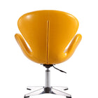 Manhattan Comfort Raspberry Modern Upholstered Swivel Lounge Chair in Yellow