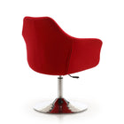Manhattan Comfort Kinsey Modern Wool Blend Swivel Lounge Chair in Red