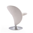 Manhattan Comfort Curl Modern Wool Blend Swivel Lounge Chair in Cream