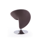 Manhattan Comfort Curl Modern Wool Blend Swivel Lounge Chair in Gray