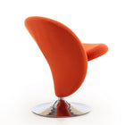 Manhattan Comfort Curl Modern Wool Blend Swivel Lounge Chair in Orange