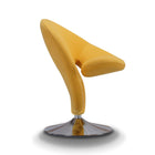 Manhattan Comfort Curl Modern Wool Blend Swivel Lounge Chair in Yellow