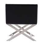 Manhattan Comfort Hollywood Contemporary Vegan Leather Accent Armchair in Black
